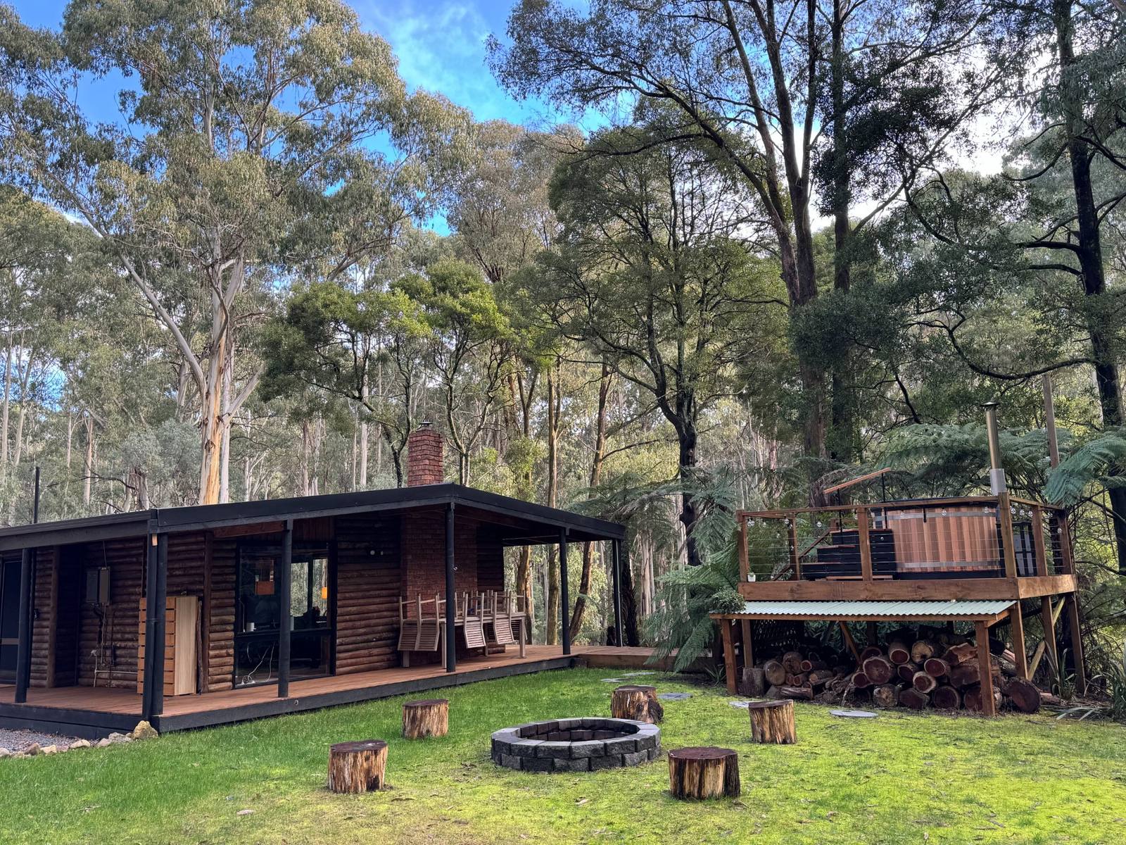 Outdoor social area at Wilder Romp — filming location hire Victoria